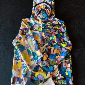 Bape Multi Camo Split Shark Hoodie